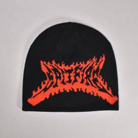 Flame Out Skully Beanie - Black/Red