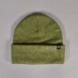Flowers Eyes Clip Beanie - Olive