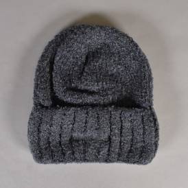 Fluffy Beanie - Grey Blue