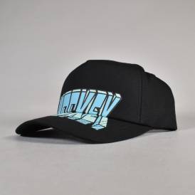 Fold Snapback Cap - Black