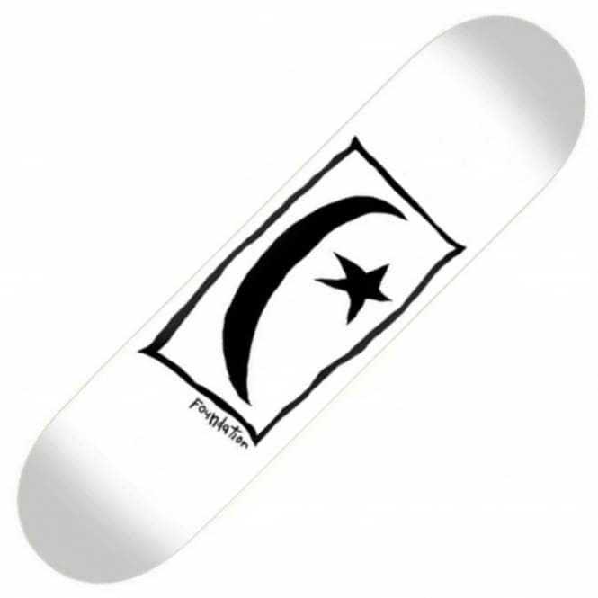 Foundation Skateboards Star & Moon Square (White) Skateboard Deck 8.5''