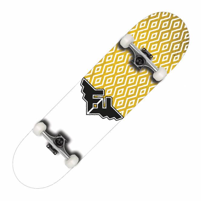 Fracture Skateboards Wings V5 (Yellow) Complete Skateboard - 8.0'' x 32''
