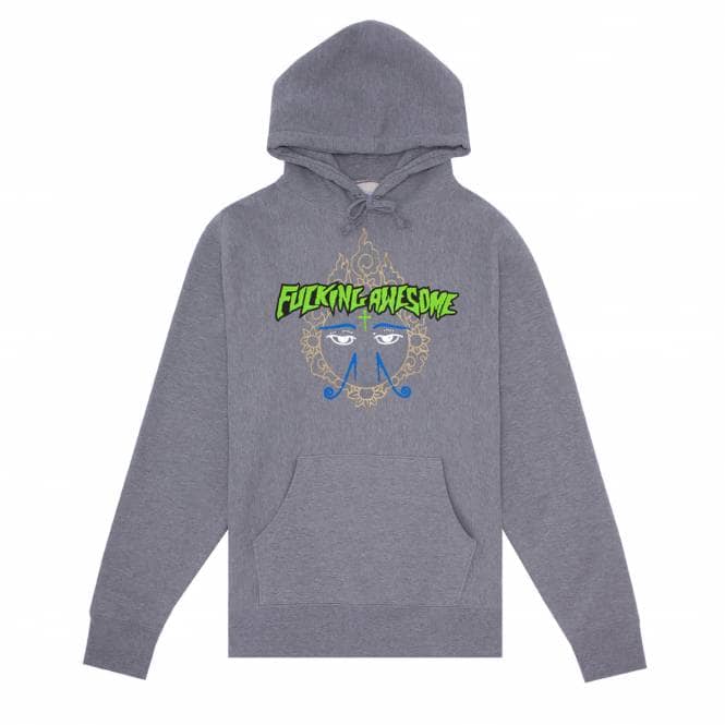 Fucking Awesome Hindu Eyes Hoodie - Grey Heather