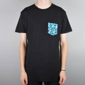 Gang Logo Pocket T-Shirt - Black/Teal/Cheetah