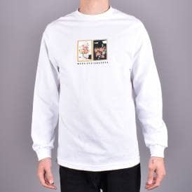 Gaudy Salon Vase Longsleeve T-Shirt - White