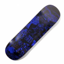 Gaurab Sketches (C2 Shape) Black Skateboard Deck 8.25''