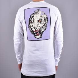 Glam Dragon Premium Long Sleeve Skate T-Shirt - White