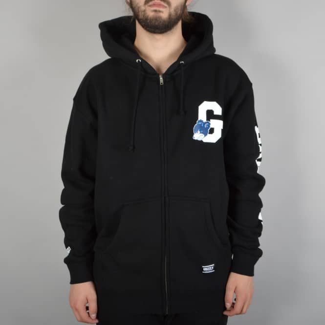 Grizzly Griptape Bad News G Zip Up Hoodie - Black