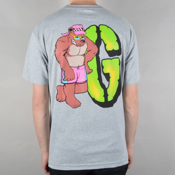 Grizzly Griptape Beach Bum Skate T-Shirt - Heather Grey