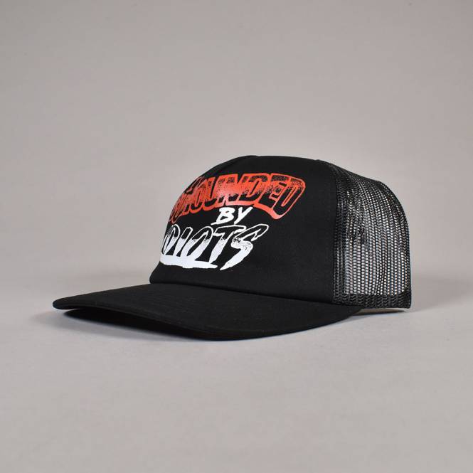 GX1000 Surrounded By Idiots Mesh Snapback Trucker Cap - Black