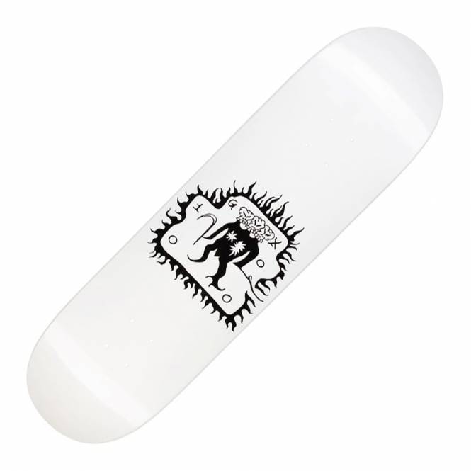 GX1000 Trespass (White) Skateboard Deck 8.5''