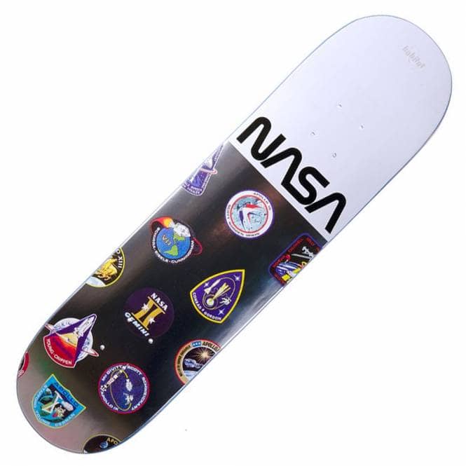 Habitat Skateboards X NASA Logo Array (White) Skateboard Deck 8.0''