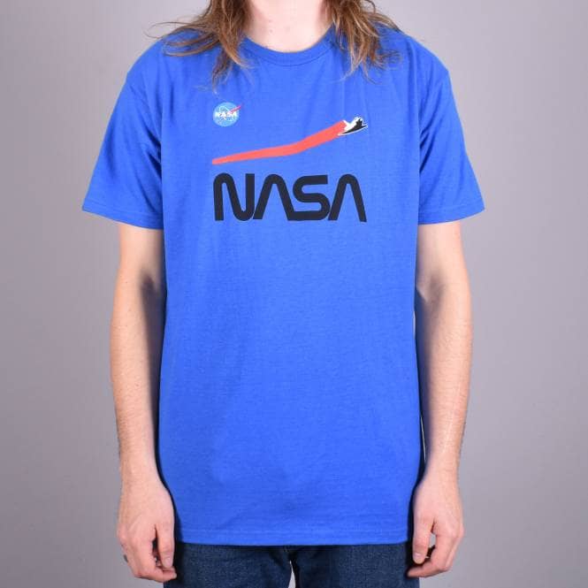 Habitat Skateboards X NASA Shuttle Flight Skate T-Shirt - Blue