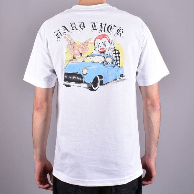 Hard Luck MFG Clown Joker Pocket T-Shirt - White
