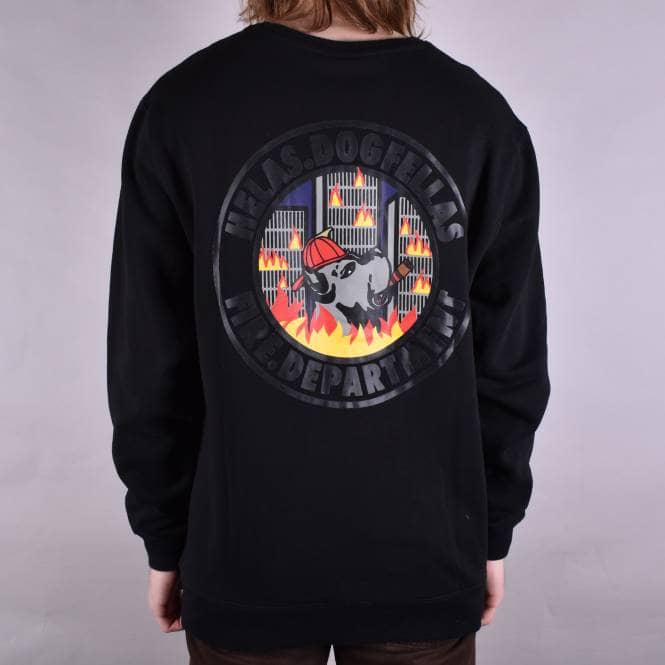Helas Caps Fire Dept. Crewneck Sweater - Black