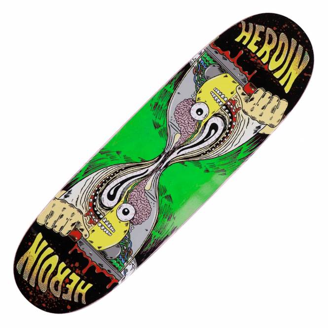 Heroin Skateboards Merged Razor Egg (Green Stain) Skateboard Deck 9.25''