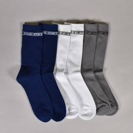 Hi Sox (3Pack) Socks - Navy/White/Gray