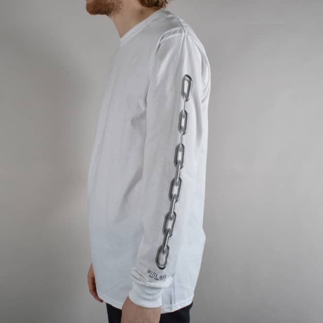 Hotel Blue Skateboards Chain Longsleeve T-shirt - White