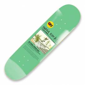 Hubba Rocks (Green) Skateboard Deck 8.375''