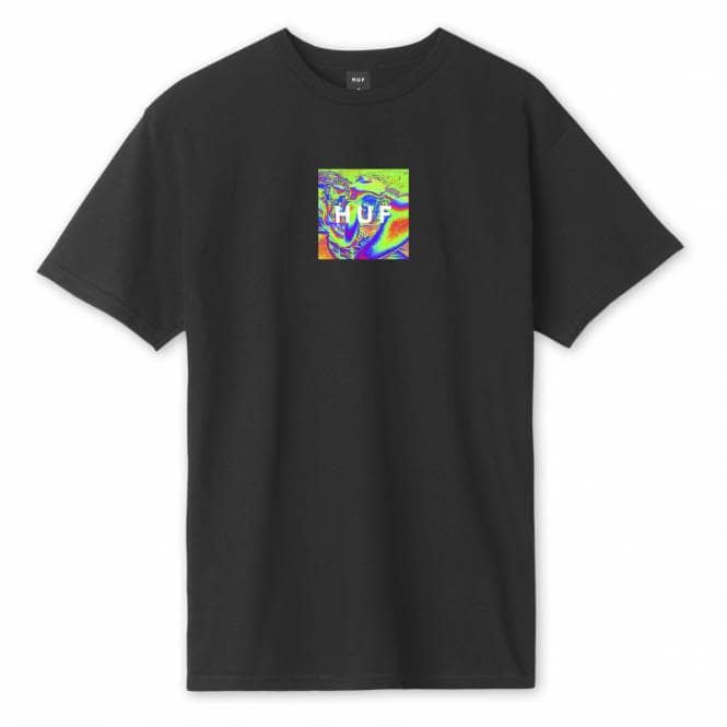 HUF Acid House Box Logo Skate T-Shirt - Black