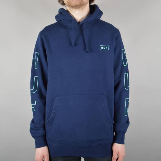 HUF Bar Logo Pullover Hoodie - Navy