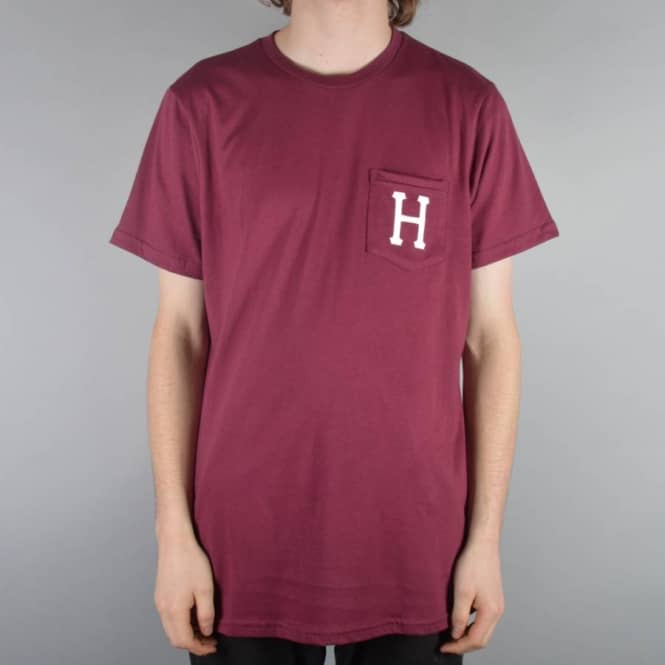 HUF Classic H Pocket T-Shirt - Wine
