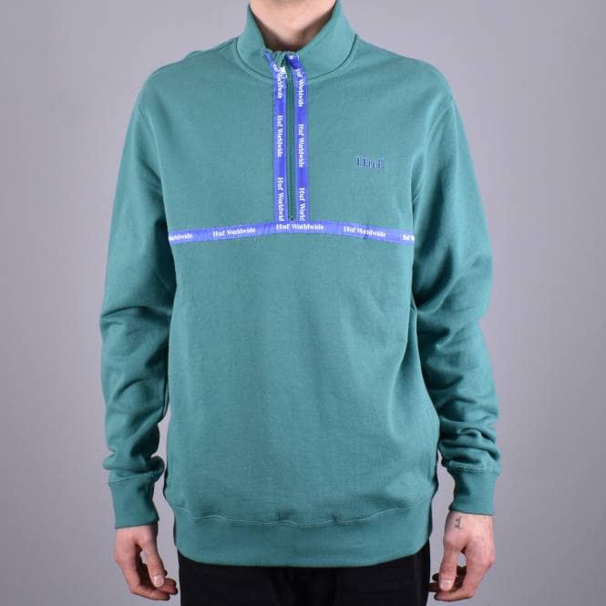 HUF Midtown 1/2 Zip Fleece - Deep Jungle