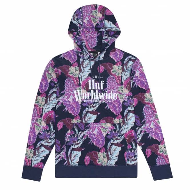HUF Paraiso Pullover Hoodie - Navy Blazer