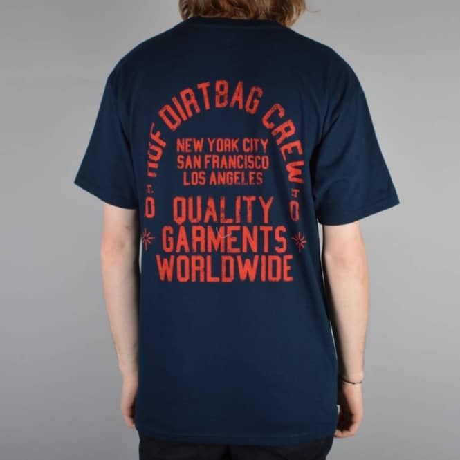 HUF Quality Garments Lockup T-Shirt - Navy