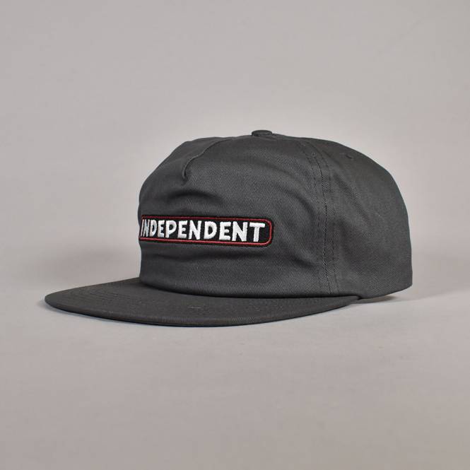 Independent Trucks Bar Logo Snapback Cap - Charcoal