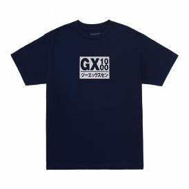 Japan Skate T-Shirt - Navy/Silver Font
