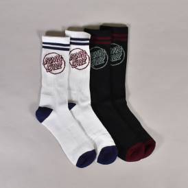 Kick (2 Pack) Sock - Black/Burgundy & White/Navy Dusk