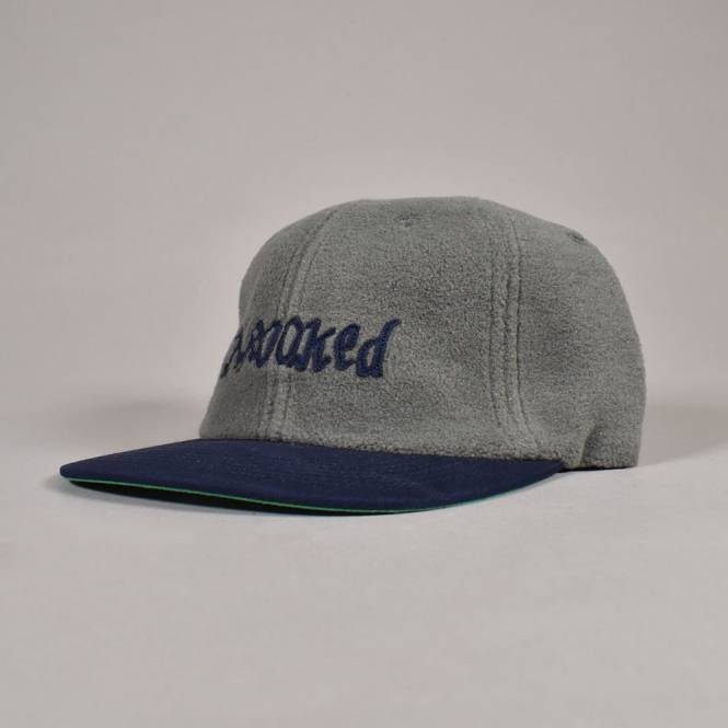 Krooked Skateboards Double Ok Script Snapback Cap - Grey/Navy