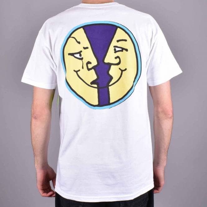 Krooked Skateboards Moonsmile 2 Skate T-Shirt - White/Purple