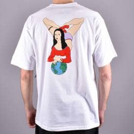 Lady With A Ball Skate T-Shirt - White