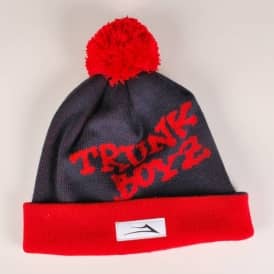 Lakai Flaco Bobble Beanie - Navy/Red