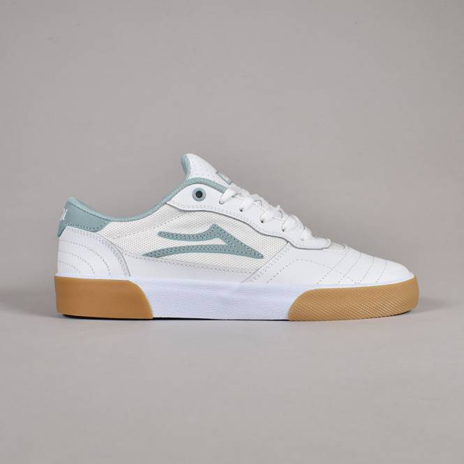 Lakai Shoes Cambridge Elite Skate Shoes - White Leather/Grey Mist