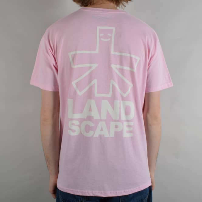 Landscape Skateboards Outline Skate T-shirt - Light Pink