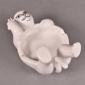 Rip N Dip Lazy Nerm Ceramic Ash Tray - White - ACCESSORIES from