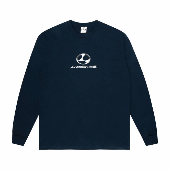 Limosine Skateboards Emblem Long Sleeve Skate T-Shirt - Navy