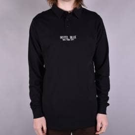 Logo Longsleeve Polo Shirt - Black