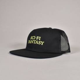Logo Mesh Snapback Trucker Cap - Black