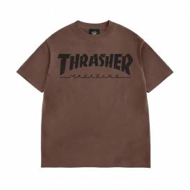 Mag Logo Vintage Skate T-Shirt - Brown