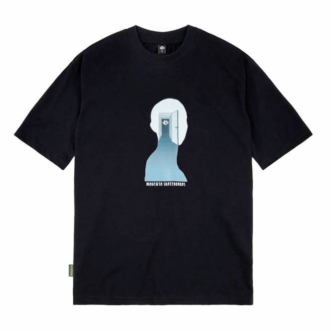 Magenta Skateboards Door Skate T-Shirt - Black
