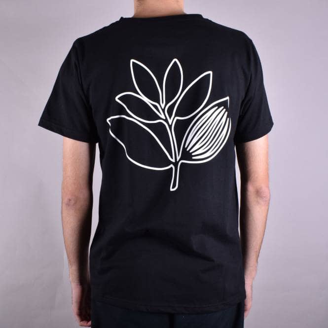 Magenta Skateboards Plant Outline Skate T-Shirt - Black