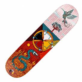 Medicine Wheel Hummingbird & Serpent Skateboard Deck 8.25''
