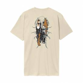 Meek Pinstripe Slasher Skate T-Shirt - Wax Paper