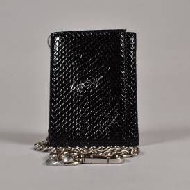 Metallic Chain Wallet - Black