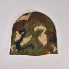 Mohair Skully Beanie - Woodland Camo