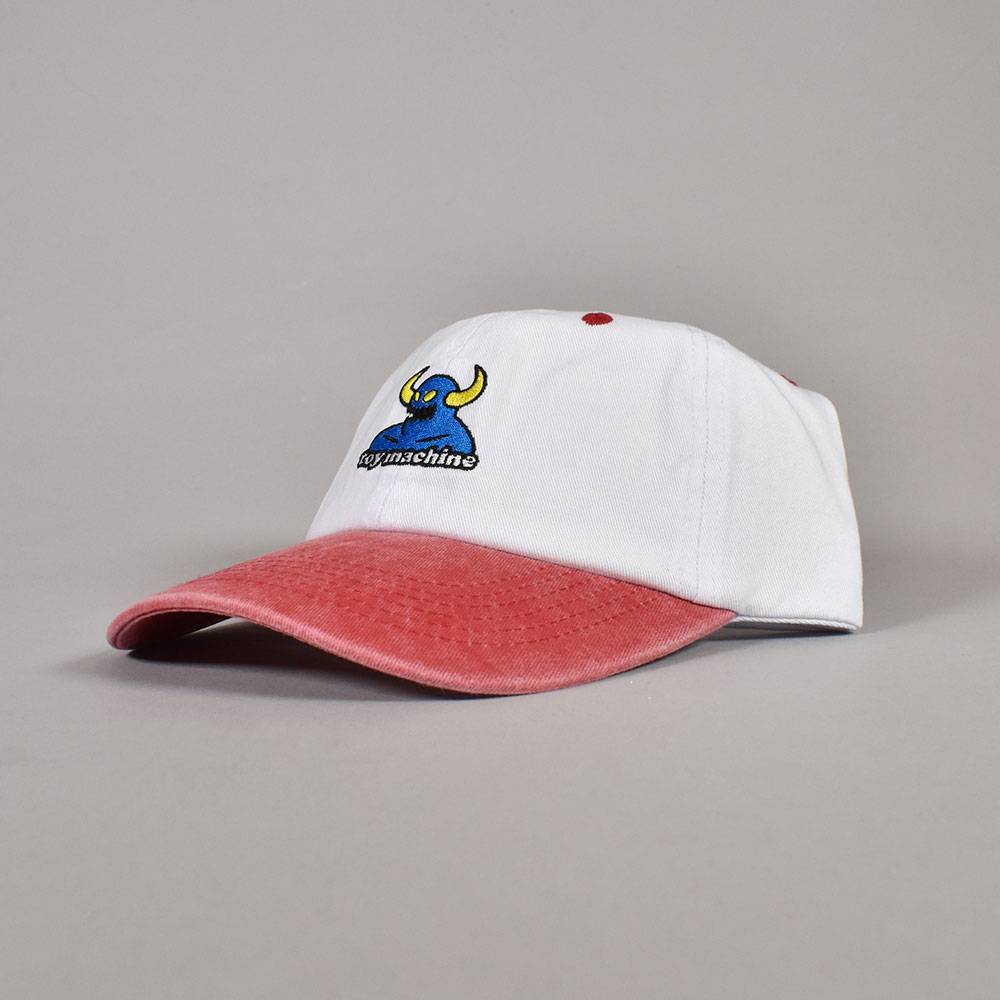 Toy Machine Cap Toy Machine Skateboards Monster Strapback Cap - White/Red - SKATE ...